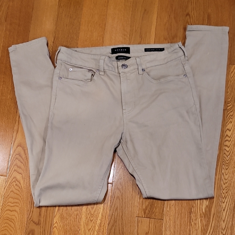 PacSun Khaki Stretch Skinny Pants
